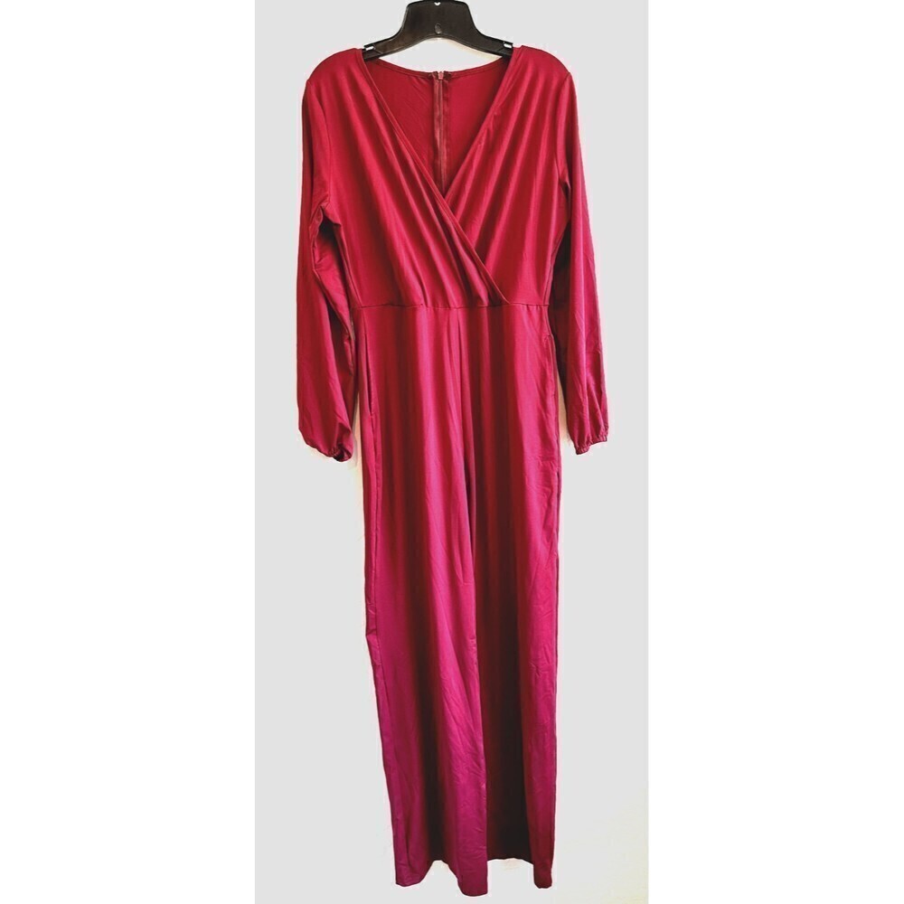 Red Jumpsuit Woman's Size XL Holiday Glam Event
